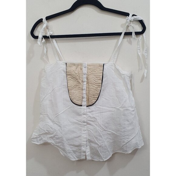 ZARA TOP WITH CHEST DETAIL - LIMITED EDITION CREAM SIZE S - Picture 4 of 9